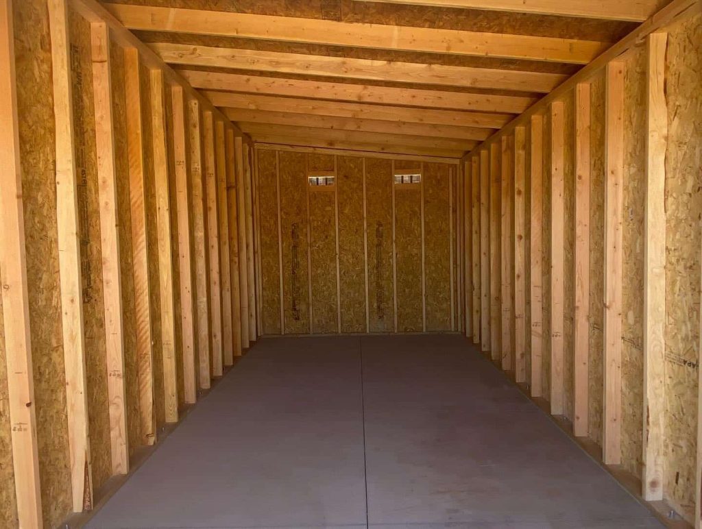 Shed and Garage Construction Tips & Advice in St. George | The inside of a shed